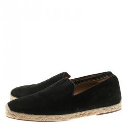 Christian Louboutin Black Suede Alentoro Espadrille Size 42
