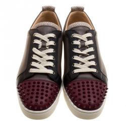 Pre Owned حذاء رياضي كريستيان لوبوتان لوي جونيور سبايكز جلد فيرجن ماستيك متعدد الألوان مقاس 47