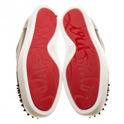 Pre Owned حذاء رياضي كريستيان لوبوتان لوي جونيور سبايكز جلد فيرجن ماستيك متعدد الألوان مقاس 47