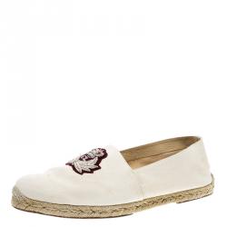 Christian Louboutin Beige Canvas Papi Hugo Espadrilles Size 45
