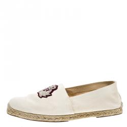 Christian Louboutin Beige Canvas Papi Hugo Espadrilles Size 45
