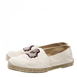 Christian Louboutin Beige Canvas Papi Hugo Espadrilles Size 45