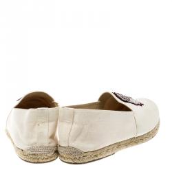 Christian Louboutin Beige Canvas Papi Hugo Espadrilles Size 45