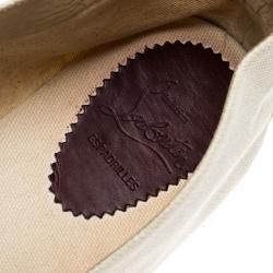 Christian Louboutin Beige Canvas Papi Hugo Espadrilles Size 45