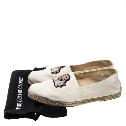 Christian Louboutin Beige Canvas Papi Hugo Espadrilles Size 45