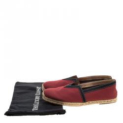 Pre Owned Christian Louboutin Red Canvas Eos Espadrilles Size 46