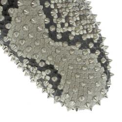 Pre Owned Christian Louboutin Python Rollerboy Spikes Loafers Size 45