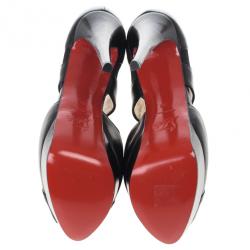 مملوكة مسبقًا Christian Louboutin Black Leather Pitou Ankle Booties Size 38