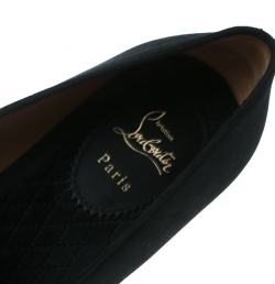 Christian Louboutin Black Fabric Vittorio Venetian Loafers Size 43