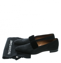 Christian Louboutin Black Fabric Vittorio Venetian Loafers Size 43
