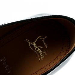 Christian Louboutin Black Leather And Suede Popcontrol Lace Up Oxfords Size 42