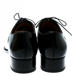 Christian Louboutin Black Leather And Suede Popcontrol Lace Up Oxfords Size 42