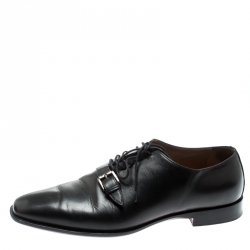 Pre Owned حذاء أكسفورد كريستيان لوبوتان كابري جلد أسود مقاس 41