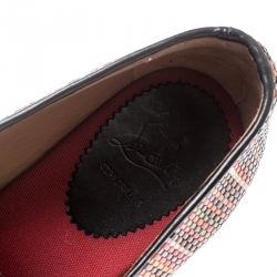 Christian Louboutin Multicolor Woven Leather Relax Espadrilles Size 41