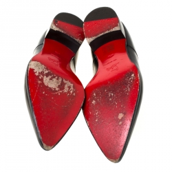 مملوكة مسبقًا Christian Louboutin Black Leather Lace Up Oxfords Size 41.5