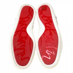 مملوكة مسبقًا Christian Louboutin Multicolor Printed Leather High Top Sneakers Size 42.5