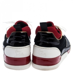 Pre Owned Christian Louboutin Multicolor Leather and Fabric Aurelien Sneakers Size 42.5