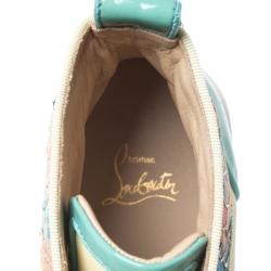 Christian Louboutin Multicolor Leather Louis Spike High Top Sneakers Size 41