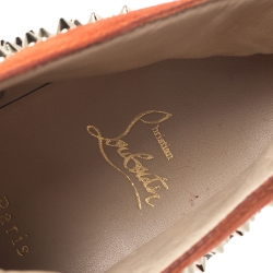 Pre Owned حذاء رياضي كريستيان لوبوتان أورلاتو لو سبايك شبكة و سويدي و جلد متعدد الألوان مقاس 40