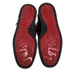 Christian Louboutin Two Tone Suede Alfie High Top Sneakers Size 41