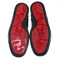 Christian Louboutin Black Python Leather Rantus Orlato High Top Sneakers Size 42.5
