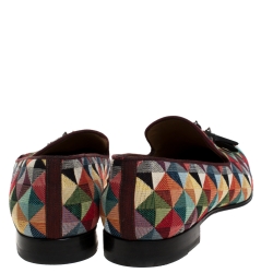 Christian Louboutin Multicolor Fabric Dandelion Tassel Flat Slip-On Size 42.5