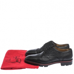 Christian Louboutin Black Brogue Leather Charlie Me Oxfords Size 43