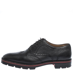 Christian Louboutin Black Brogue Leather Charlie Me Oxfords Size 43