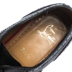 Christian Louboutin Black Brogue Leather Charlie Me Oxfords Size 43