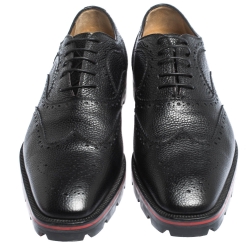 Christian Louboutin Black Brogue Leather Charlie Me Oxfords Size 43