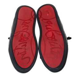 Christian Louboutin Black Leather, Suede and Fabric Aurelien Sneakers Size 43