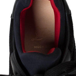 Christian Louboutin Black Leather, Suede and Fabric Aurelien Sneakers Size 43