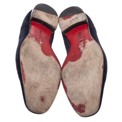 مملوكة مسبقًا حذاء أوكسفورد كريستيان لوبوتان غريغو سويدي أزرق رباط أمامي مقاس 43