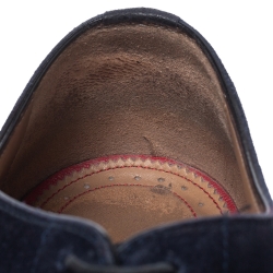 مملوكة مسبقًا حذاء أوكسفورد كريستيان لوبوتان غريغو سويدي أزرق رباط أمامي مقاس 43