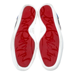 مملوكة مسبقًا Christian Louboutin Multicolor Leather And Suede Love Rantus Orlato High Top Sneakers Size 44.5