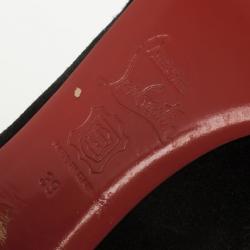 Pre Owned Christian Louboutin Black Suede Monica Thigh High Boots Size 39