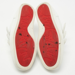 Christian Louboutin White Leather Kiddo Orlato Low Top Sneakers Size 42.5