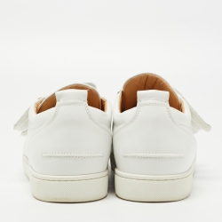 Christian Louboutin White Leather Kiddo Orlato Low Top Sneakers Size 42.5