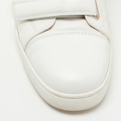 Christian Louboutin White Leather Kiddo Orlato Low Top Sneakers Size 42.5