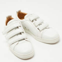 Christian Louboutin White Leather Kiddo Orlato Low Top Sneakers Size 42.5