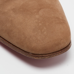 Christian Louboutin Beige Nubuck Leather Greggo Oxfords Size 41.5