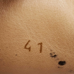 Pre Owned Christian Louboutin Black Leather Louis Junior Spikes Sneakers Size 41