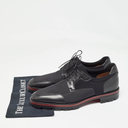 Christian Louboutin Black Fabric and Leather Mika Sky Derby Size 42.5