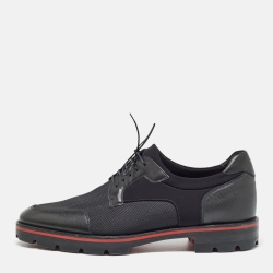 Christian Louboutin Black Fabric and Leather Mika Sky Derby Size 42.5