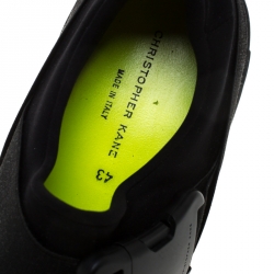 Christopher Kane Black Nylon Safety Buckle High Top Slip On Sneakers Size 43