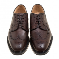مملوكة مسبقًا حذاء دربي شرشز غريفتون جلد بروغي بني عاجي مقاس 44