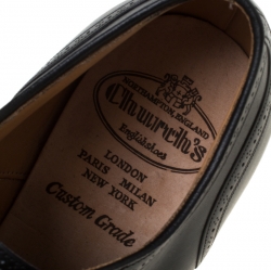 Church's Black Leather Chetwynd Brogue Lace-Up Oxfords Size 41