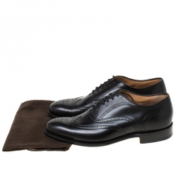 Church's Black Leather Chetwynd Brogue Lace-Up Oxfords Size 41