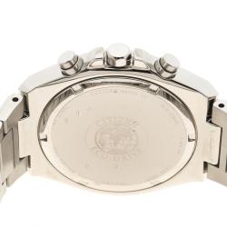Pre Owned Citizen Silver White Stainless Steel Eco Drive Stainless Steel Men's Wristwatch 43 mm