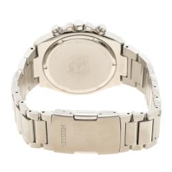 Pre Owned Citizen Silver White Stainless Steel Eco Drive Stainless Steel Men's Wristwatch 43 mm
